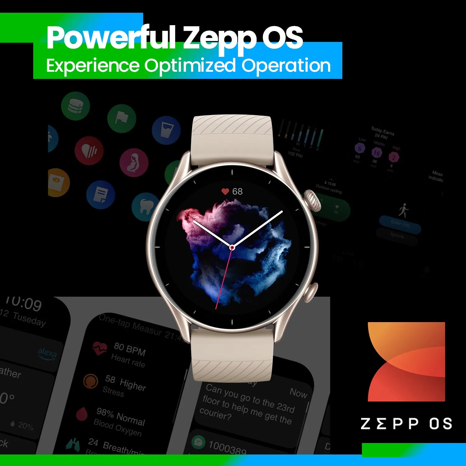 Global Version Amazfit GTR 3 GTR3 GTR-3 Smartwatch 1.39" AMOLED Display Zepp OS Alexa Built-in GPS Smart Watch for Android IOS