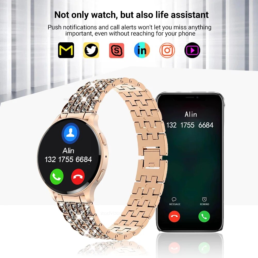 2023 New Smart Watches Women HD Voice Calling Sport Watch Men Blood Perssure Monitor Waterproof Smartwatch For Samsung Galaxy 6