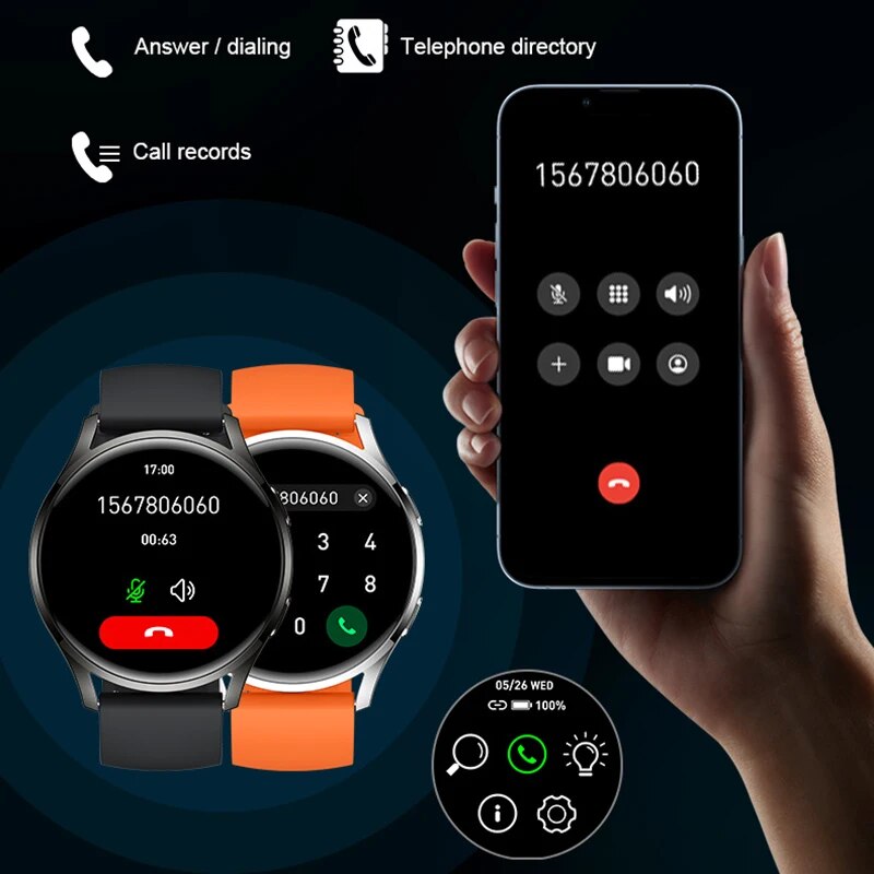 Bluetooth Call Smart Watch 5 Pro Men Women Korean Support Full Touch Screen IP68 Waterproof Smartwatch For Samsung Galaxy Huawei