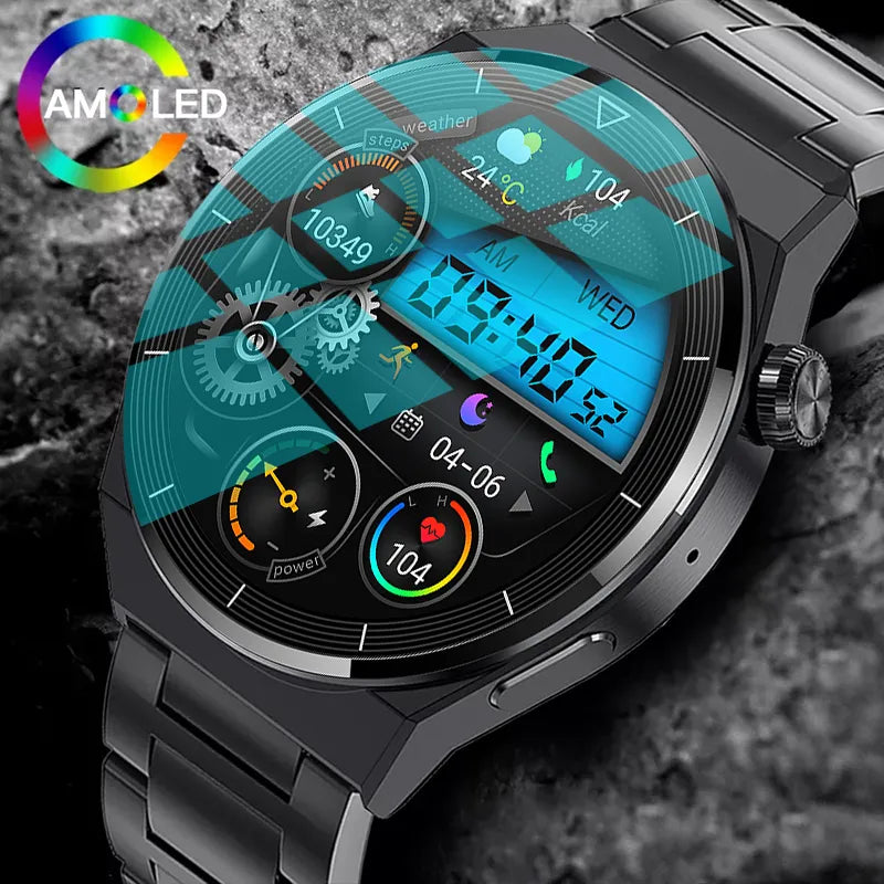 For Huawei Xiaomi NFC Smart Watch Men GT3 Pro AMOLED 390*390 HD Screen Heart Rate Bluetooth Call IP68 Waterproof SmartWatch 2023