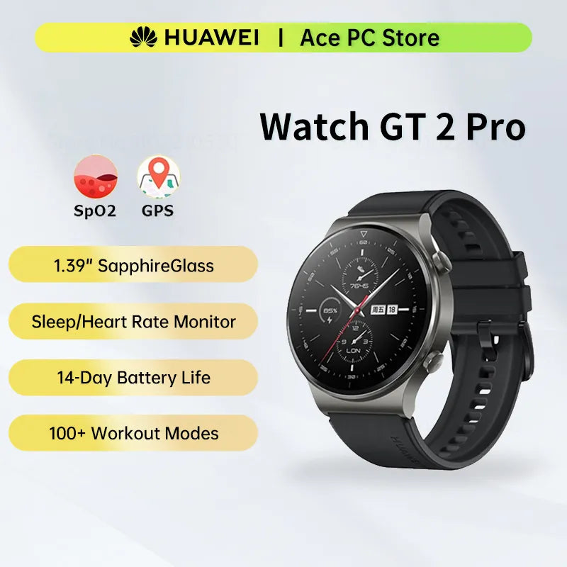 HUAWEI Watch GT 2 Pro Smart Watch 1.39'' 5ATM GPS SpO2 Heart Rate Sleep Monitor Smartwatch Fitness Sport Watch For Men