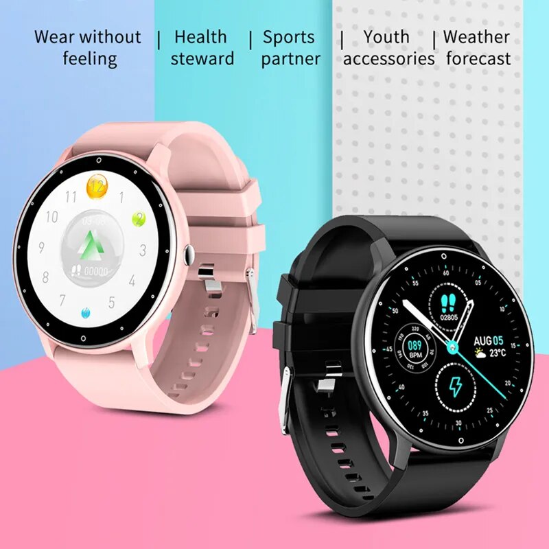 Women's smart watches Real-Time Weather Forecast Activity Tracker Whatsapp Notification Reminder IP67 Waterproof Smartwatches