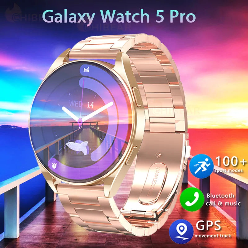 For Samsung Galaxy Watch 5 Pro Bluetooth Call Smartwatch Men  GPS Movement Track 120+Sports Fitness Waterproof Smart Watch Women