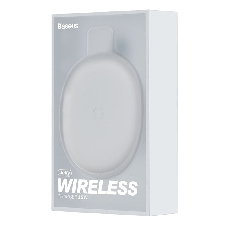 Baseus 15W Wireless Charger Fast Charging Pad Translucent Jelly Texture Portable Phone Charger For iPhone Samsung Xiaomi Huawei