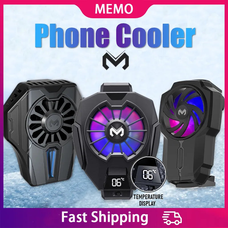 MEMO Mobile Phone Cooler Game Cooling Fan Radiator For Cell Phone Portable Cool Heat Sink For iPhone Xiaomi Samsung iPad Cooler